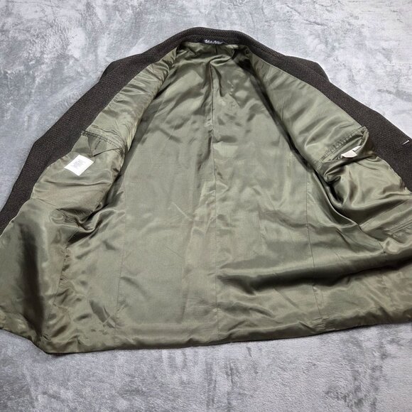 Bill Robinson Sport Coat 42S Green Tweed Wool Camel Hair Blend Blazer Jacket - Picture 6 of 13